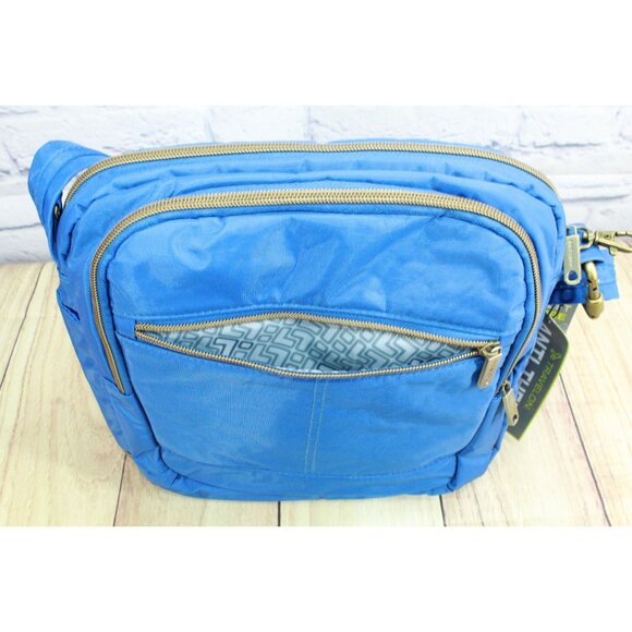 Travelon Anti Theft RFID Crossbody Shoulder Bag Navy Blue - Picture 8 of 16